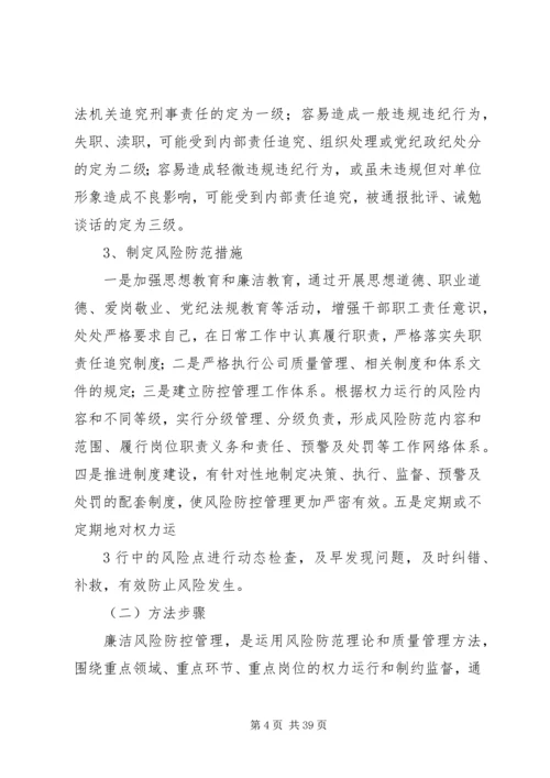 质量部廉洁风险防控实施方案.docx