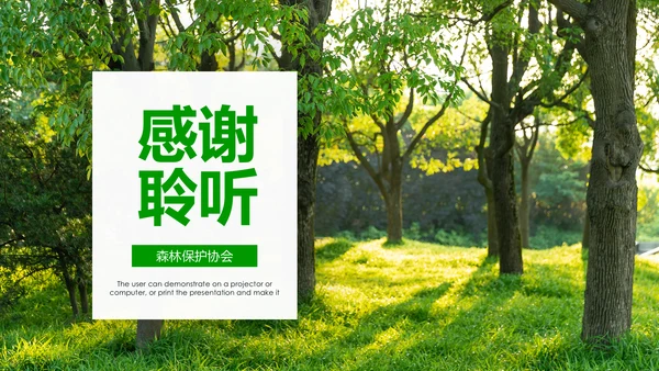 绿色环保森林生态文明建设森林日环保PPT模板
