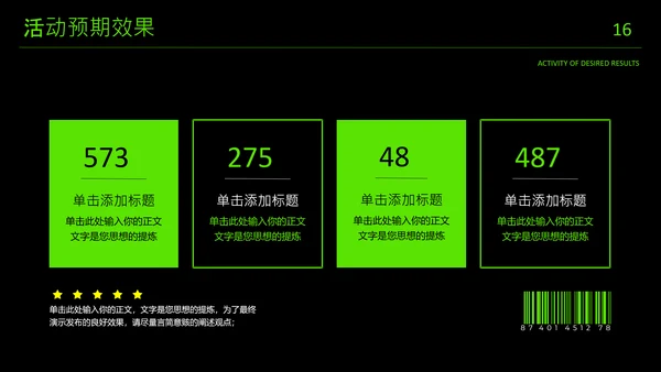 荧光绿潮流欧美风营销策划通用PPT模板