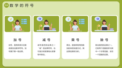 3D毛玻璃数学教学用PPT模板
