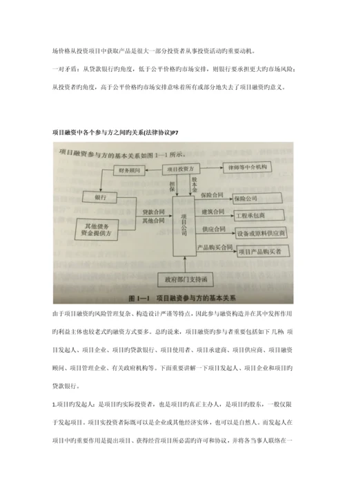 项目融资复习整理资料习题及答案.docx