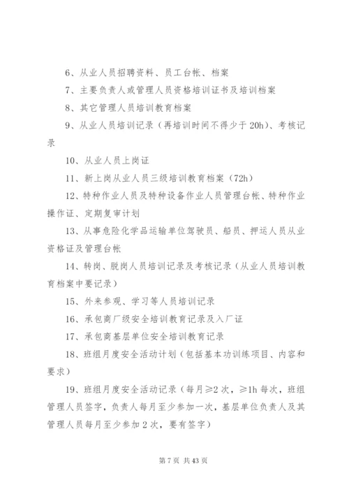 新安全标准化准备资料(危化清单).docx