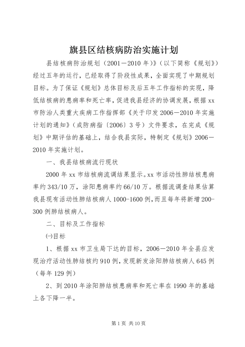 旗县区结核病防治实施计划.docx