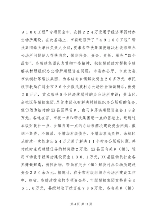 抓好办公场所建设夯实党在农村执政的报告.docx