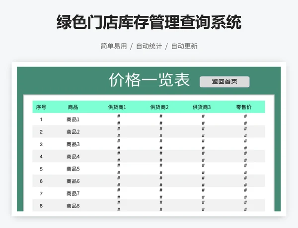 绿色门店库存管理查询系统