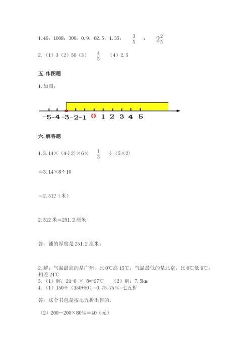 人教版六年级下册数学期末测试卷精品【历年真题】.docx