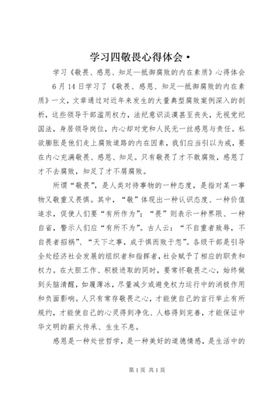 学习四敬畏心得体会· (5).docx