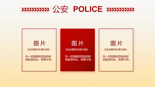红色大气警察自查报告PPT动态模板