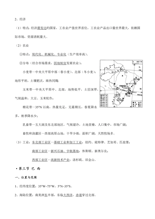 2023年美洲知识点总结.docx