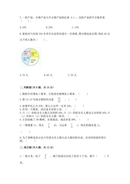 小学数学六年级上册期末卷附参考答案【能力提升】.docx