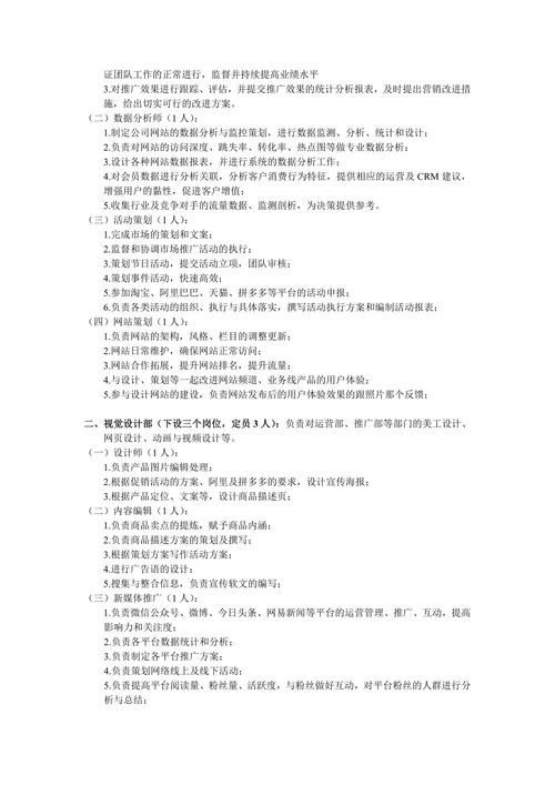 电商组织架构及运营管理