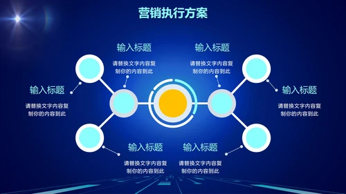 商务科技渐变营销活动执行方案PPT模板