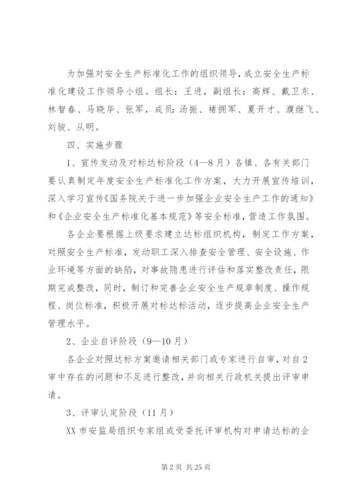 市安全生产标准化建设实施方案.docx