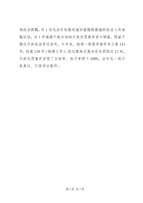 县工商局行政执法责任制落实情况汇报_1.docx