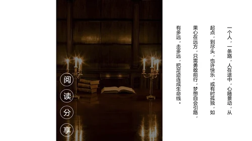 图书馆阅读人生PPT模板