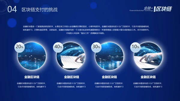 数字经济金融区块链货币PPT模板