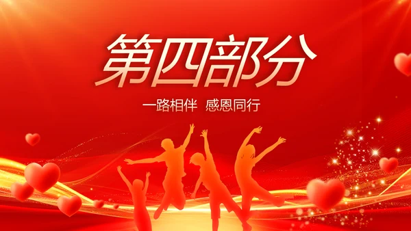 红色喜庆员工生日会生日派对动态PPT模板