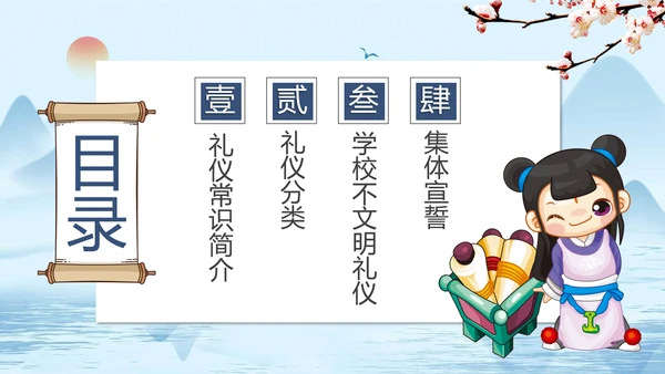 小学开学第一课文明礼仪规范PPT模板