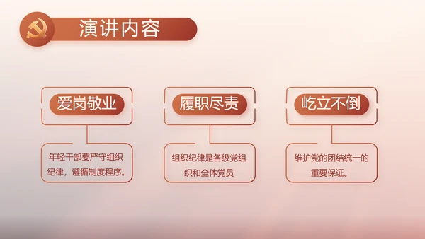 红色党建党支部述职报告动态PPT党课