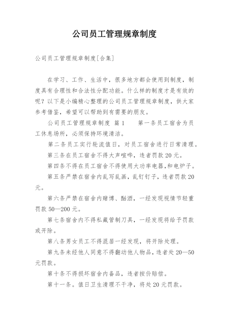 公司员工管理规章制度_3.docx