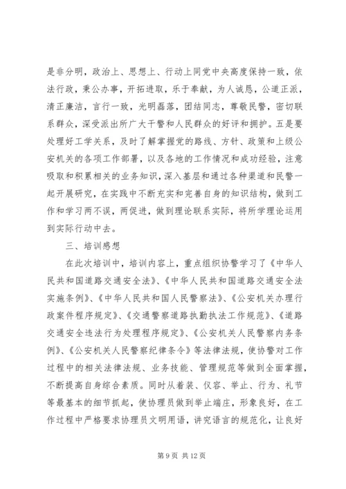 交通辅警工作心得体会.docx