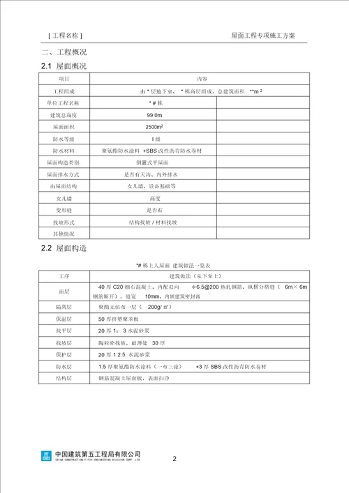 19屋面工程专项施工方案编制指南