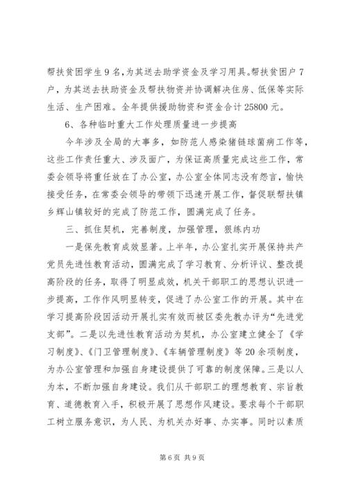 人大常委会办公室年度自查总结.docx