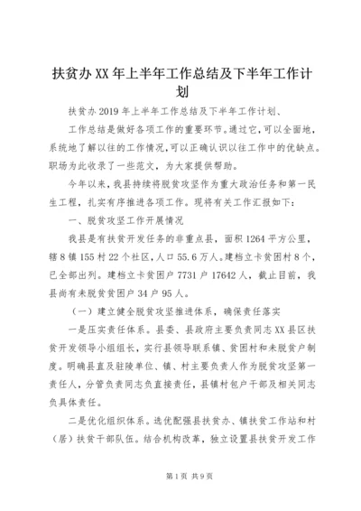 扶贫办XX年上半年工作总结及下半年工作计划.docx