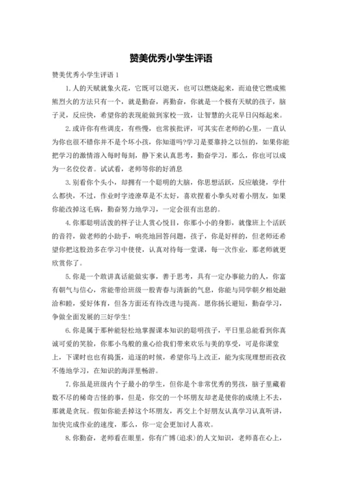 赞美优秀小学生评语.docx