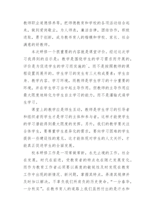 初中历史教师个人研修总结.docx