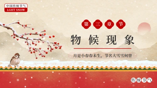 大雪节气冬季皇宫红色宫墙通用PPT课件模板
