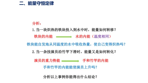 九年级物理全一册教材配套同步课件同步练习（人教版）14.3能量的转化和守恒（同步课件）30页ppt