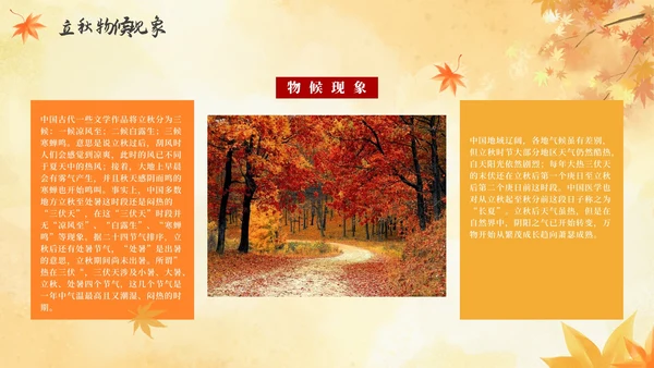 手绘水彩中国风二十四节气立秋科普PPT模板