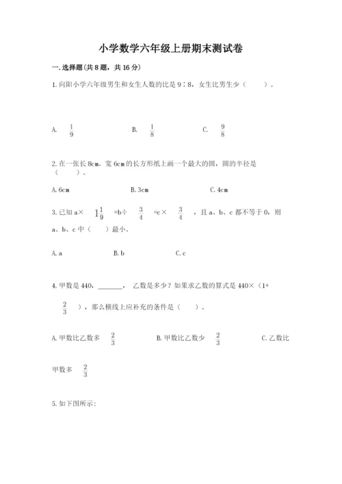 小学数学六年级上册期末测试卷附参考答案（a卷）.docx