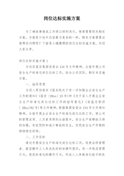 岗位达标实施方案.docx