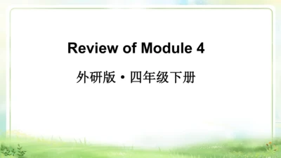 外研版三起四年级下册Review of Module 4课件（25张PPT)