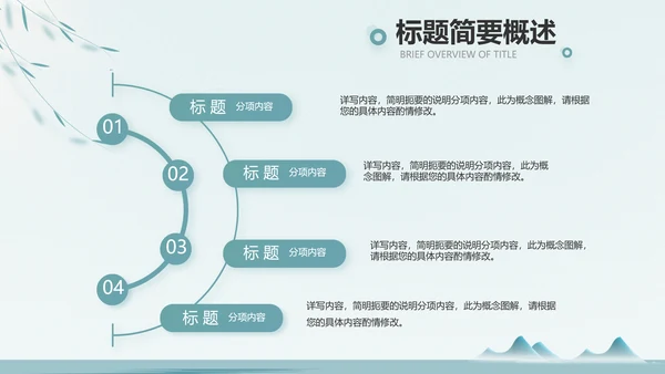 绿色中国风茶文化工作报告动态PPT