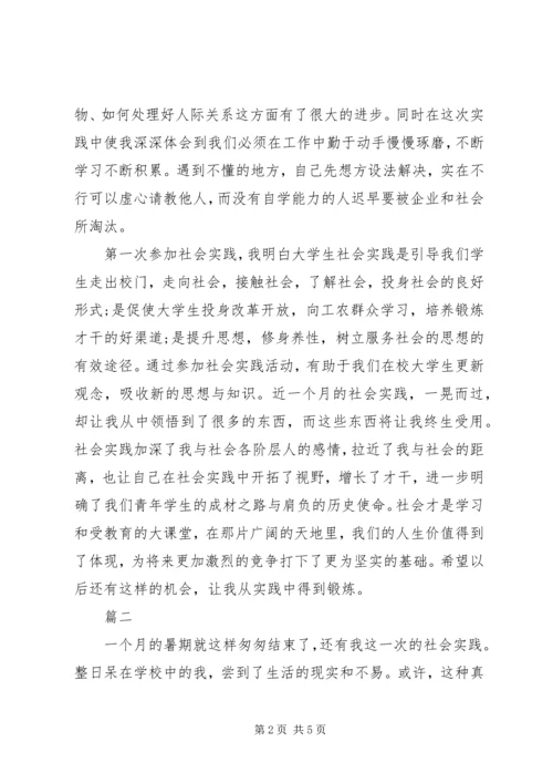 关于个人实践活动总结.docx
