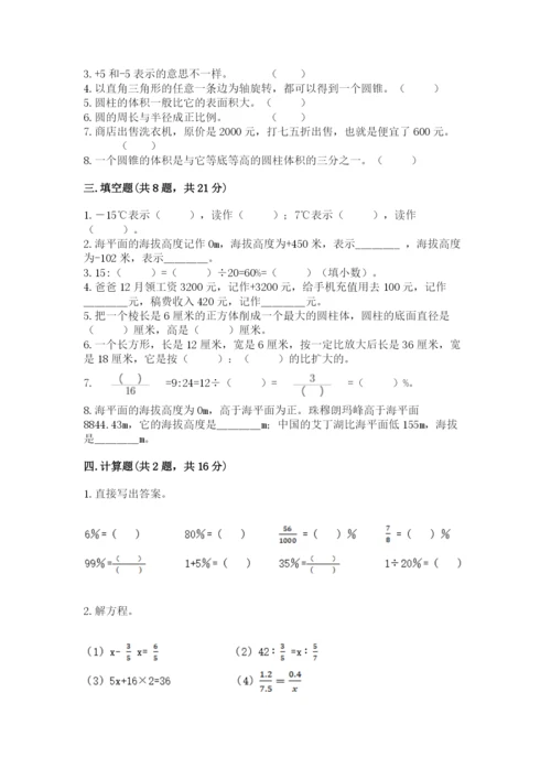 小升初六年级期末测试卷【培优】.docx