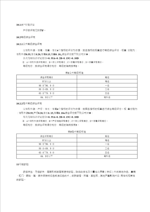 GB2019贵州下司犬标准全文及编制说明