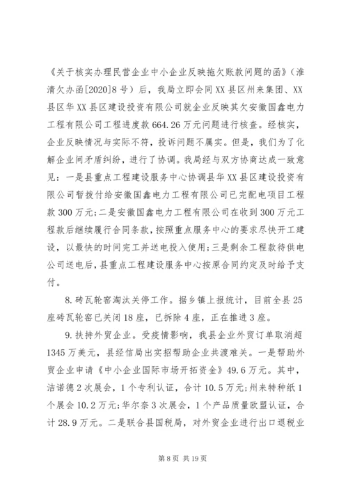 经信局XX年上半年工作总结和下半年工作计划.docx