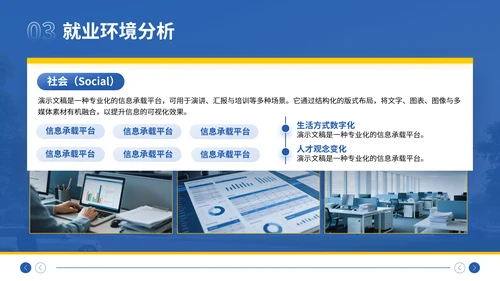 蓝色简约风大学生职业生涯规划大赛