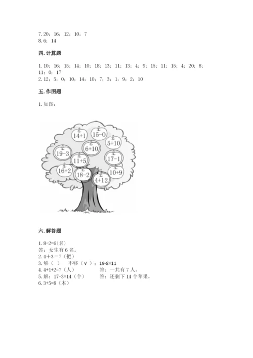 小学数学试卷一年级上册数学期末测试卷（夺冠系列）.docx