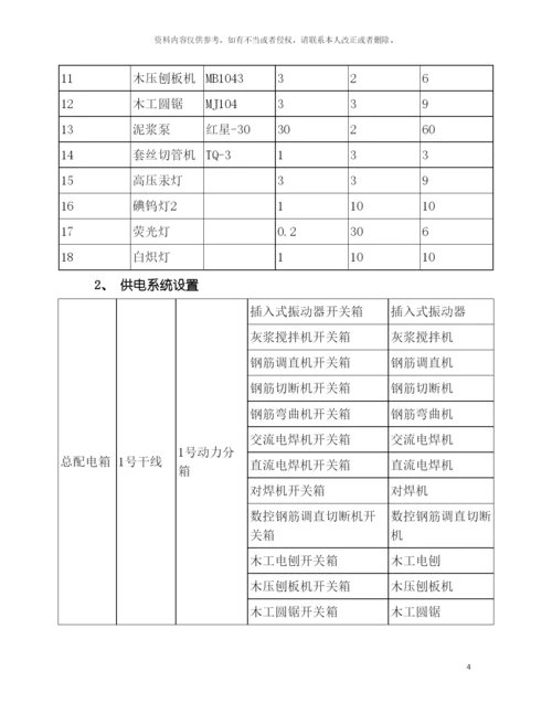 沈阳华特项目临时电施工方案模板.docx