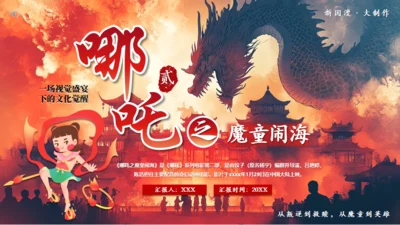 哪吒之魔童闹海哪吒精神学习通用PPT模板