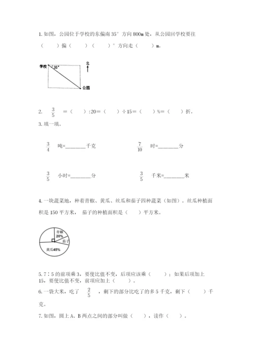 人教版六年级上册数学期末测试卷附答案【轻巧夺冠】.docx