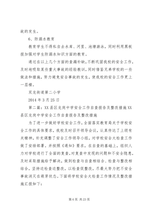 双龙二小安全工作自查报告及整改措施.docx