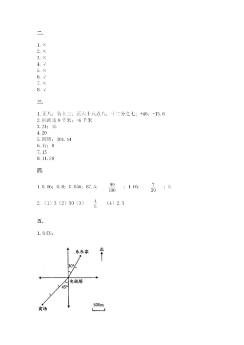 青岛版六年级数学下册期末测试题附参考答案【典型题】.docx