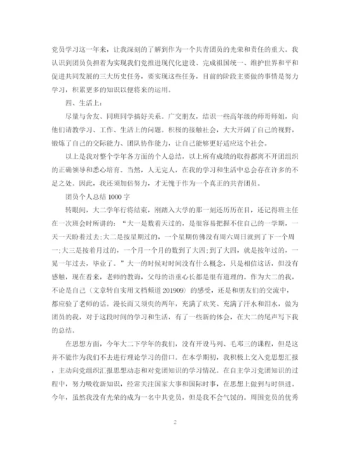 精编之团员个人总结1000字范文.docx