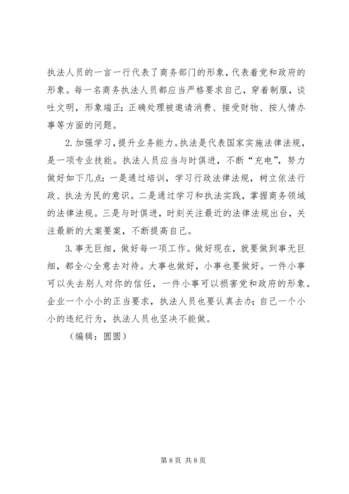 商务执法工作调研报告范文.docx